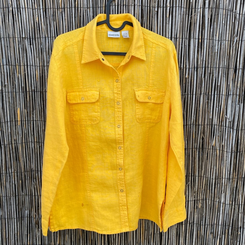 🌕 Chicos Yellow Long Sleeve T-Shirt 🌕